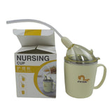 Max Stainless Steel Silicone Spout Cup Elderly Nursing Eating Mug 350ml Green