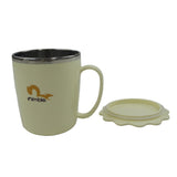 Max Stainless Steel Silicone Spout Cup Elderly Nursing Eating Mug 350ml Green