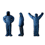 Adult Full Body Wearable Sleeping Bag with zippers for Outdoor Travel M