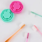 Maxbell Reusable Silicone Expandable Collapsible Travel Cup with Toothbrush Green