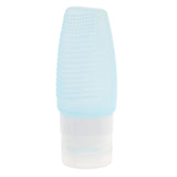 Silicone Squeezable Empty Lotion Shampoo Makeup Bottle 48ml Light Blue