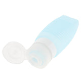 Silicone Squeezable Empty Lotion Shampoo Makeup Bottle 78ml Light Blue