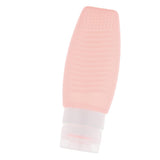 Max Silicone Squeezable Empty Lotion Shampoo Makeup Bottle 78ml Light Orange