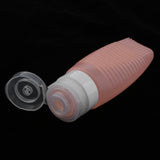 Max Silicone Squeezable Empty Lotion Shampoo Makeup Bottle 78ml Light Orange
