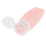 Max Silicone Squeezable Empty Lotion Shampoo Makeup Bottle 78ml Light Orange
