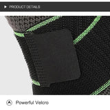 Men Women Compression Sleeve Ankle Support Brace Wrap Strap Black Green XL