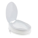 Max Toilet Seat Riser Raised Safety Chair Elongated Lifter Extender with Cover