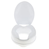 Max Toilet Seat Riser Raised Safety Chair Elongated Lifter Extender with Cover