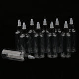 Pack of 10 100ml Empty PVC Squeeze Bottles with Twist Top Cap Suit for Solvents Ink Liquid Painting Glue - Leak proof