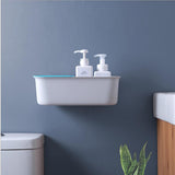 Max Maxb Wall Mounted Free Punching Bathroom Storage Rack Suction Cup Shelf Yellow