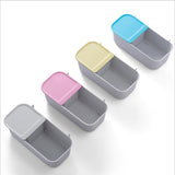 Max Maxb Wall Mounted Free Punching Bathroom Storage Rack Suction Cup Shelf Blue