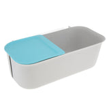 Max Maxb Wall Mounted Free Punching Bathroom Storage Rack Suction Cup Shelf Blue