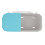 Max Maxb Wall Mounted Free Punching Bathroom Storage Rack Suction Cup Shelf Blue