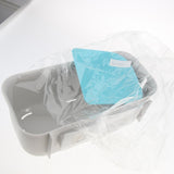 Max Maxb Wall Mounted Free Punching Bathroom Storage Rack Suction Cup Shelf Blue