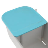 Max Maxb Wall Mounted Free Punching Bathroom Storage Rack Suction Cup Shelf Blue