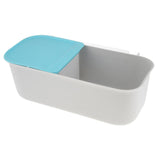 Max Maxb Wall Mounted Free Punching Bathroom Storage Rack Suction Cup Shelf Blue