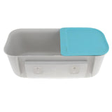 Max Maxb Wall Mounted Free Punching Bathroom Storage Rack Suction Cup Shelf Blue