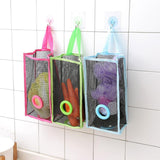 Maxbell Large Mesh Hand/Wall Mount Bag&Handle for Kitchen Shopping Bathroom Green