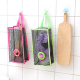 Maxbell Large Mesh Hand/Wall Mount Bag&Handle for Kitchen Shopping Bathroom Green