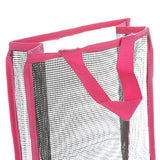 Maxbell Large Mesh Hand/Wall Mount Bag&Handle for Kitchen Shopping Bathroom Rose Red