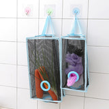 Maxbell Large Mesh Hand/Wall Mount Bag&Handle for Kitchen Shopping Bathroom Blue