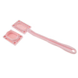 Max Maxb 2 Pieces Handheld Long Handle Shower Brush Exfoliating Back Scrubber Pink