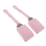 Max Maxb 2 Pieces Handheld Long Handle Shower Brush Exfoliating Back Scrubber Pink