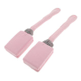 Max Maxb 2 Pieces Handheld Long Handle Shower Brush Exfoliating Back Scrubber Pink