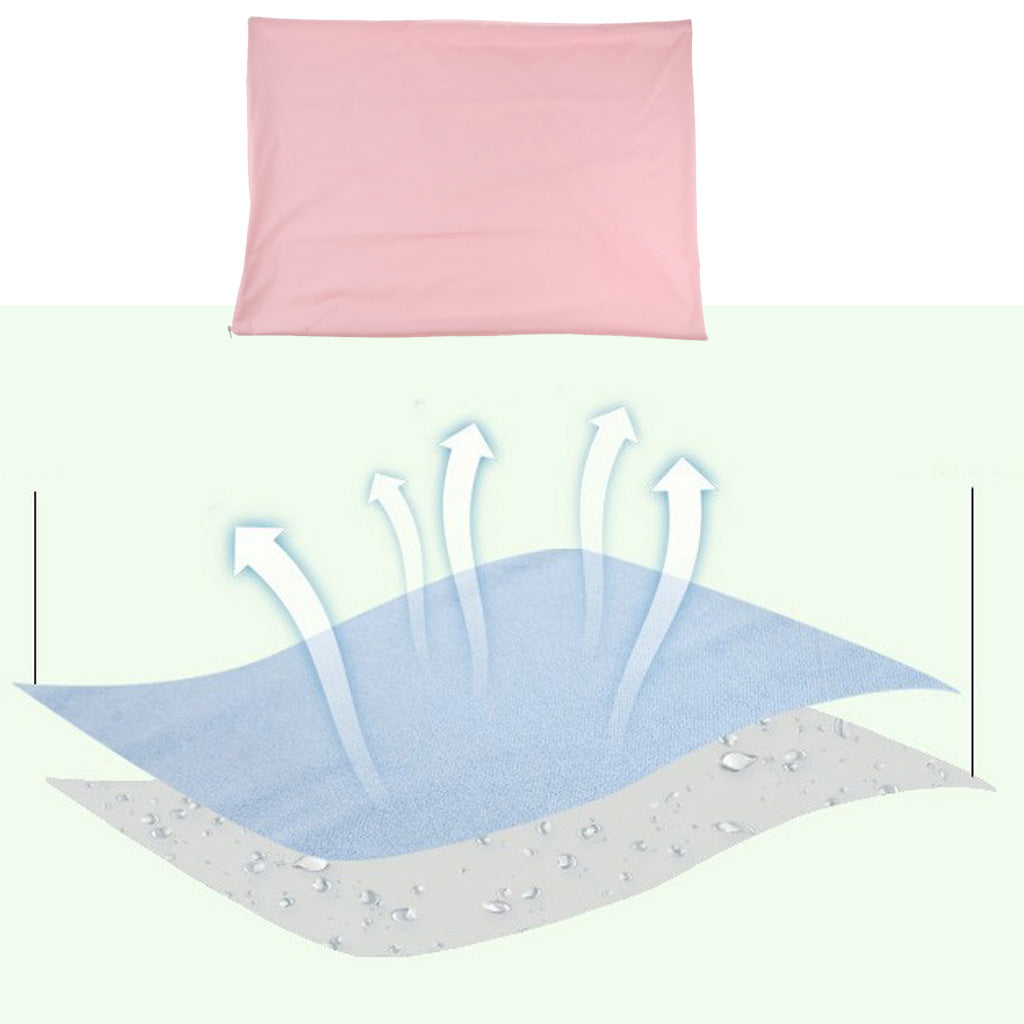 Breathable Anti Dust Mite Pillow Protector Pillowcase Zippered 50x70cm Pink