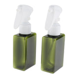 Max 2 Pieces Empty Clear Spray Bottles Liquid Refillable Container  Dark Green