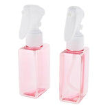 Max 2 Pieces Empty Clear Spray Bottles Liquid Refillable Container  Pink