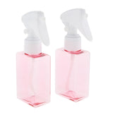 Max 2 Pieces Empty Clear Spray Bottles Liquid Refillable Container  Pink