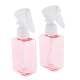 Max 2 Pieces Empty Clear Spray Bottles Liquid Refillable Container  Pink