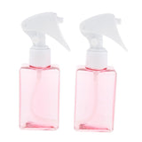 Max 2 Pieces Empty Clear Spray Bottles Liquid Refillable Container  Pink
