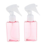 Max 2 Pieces Empty Clear Spray Bottles Liquid Refillable Container  Pink