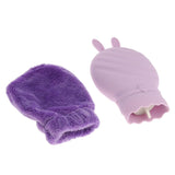 Max Maxb Portable Silicone Hot Water Bag Warm Heat Water Bottle with a Plush Sleeve Purple