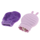 Max Maxb Portable Silicone Hot Water Bag Warm Heat Water Bottle with a Plush Sleeve Purple