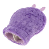 Max Maxb Portable Silicone Hot Water Bag Warm Heat Water Bottle with a Plush Sleeve Purple