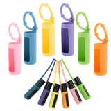 Max Silicone 10ml Roller Bottle Holder Sleeve Essential Oil Carrying Case Pink