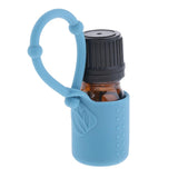 5ml Empty Refillable Essential Oil Bottles Case with Silicone Sleeve Blue