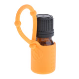 Max 5ml Empty Refillable Essential Oil Bottles Case with Silicone Sleeve Orange