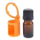 Max 5ml Empty Refillable Essential Oil Bottles Case with Silicone Sleeve Orange