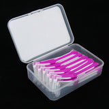 30 Pieces Interdental Brush Toothpick Floss Teeth Cleaner Oral Care Rose Red