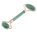 Max Double Heads Natural Jade Stone Facial Massage Roller Wheel Neck Massager 04