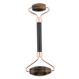 Max Double Heads Natural Jade Stone Facial Massage Roller Wheel Neck Massager 05