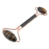 Max Double Heads Natural Jade Stone Facial Massage Roller Wheel Neck Massager 05