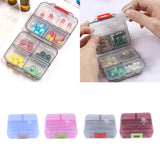 Max Maxb Portable 7 Day Pill Organizer Storage Box Medicine Container Case  Blue