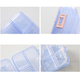 Max Maxb Portable 7 Day Pill Organizer Storage Box Medicine Container Case  Blue
