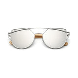 Max Maxb Men Women Fashion Wooden UV 400 Flat Lens Sunglasses with Bamboo Legs 07