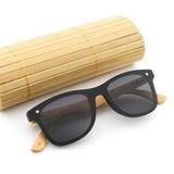 Max Maxb Bamboo Wood Legs Sunglasses Fashion Eyeglasses Eyewear for Women Men Black